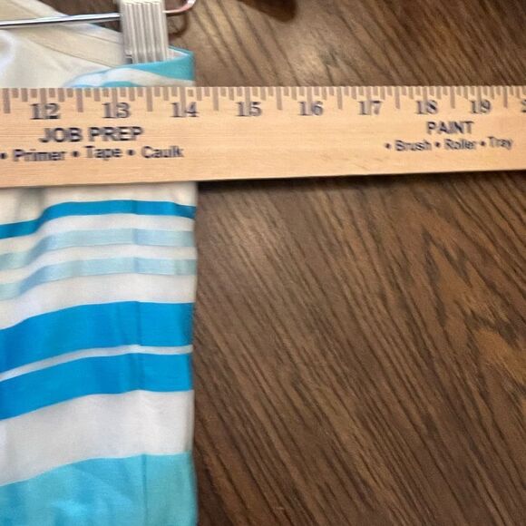 NWT Lilly Pulitzer Blossom strapless party dress. Turquoise wrapping stripe. 2. - Picture 7 of 9